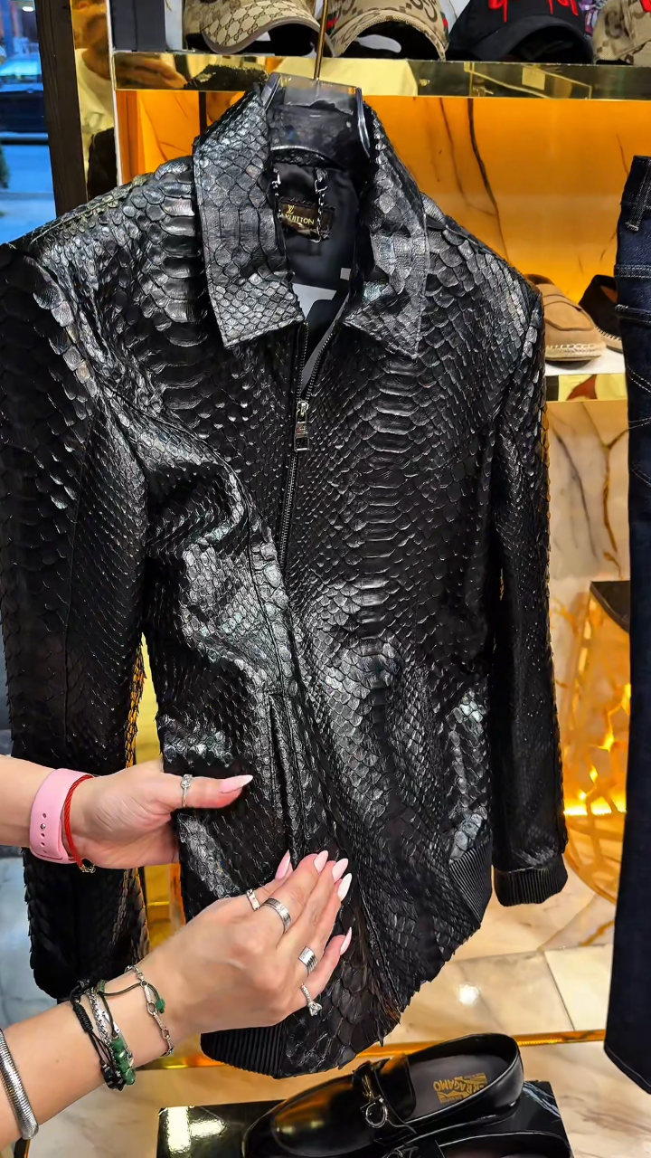 Men's Crocodile Leather Jacket